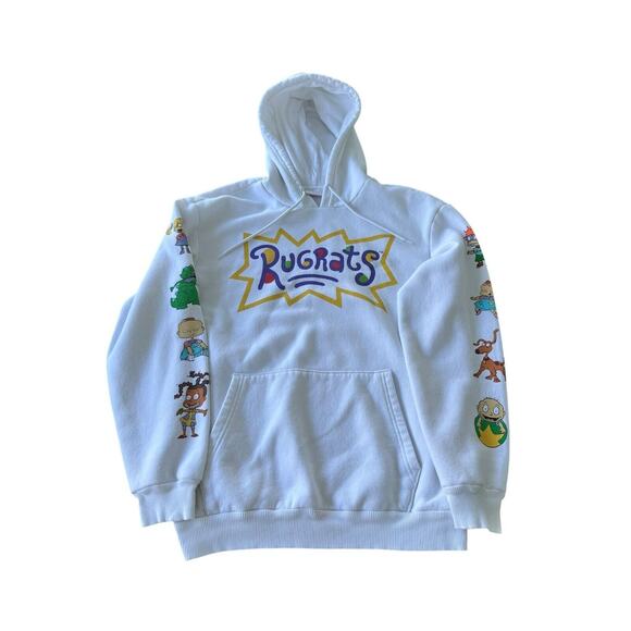 Vintage Nickelodeon Rugrats White Hoodie -‎ Lightweight Pullover - Picture 1 of 7